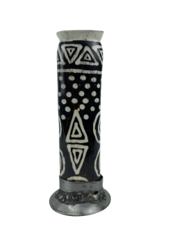 Preview: Knochenvase mit Batikmuster